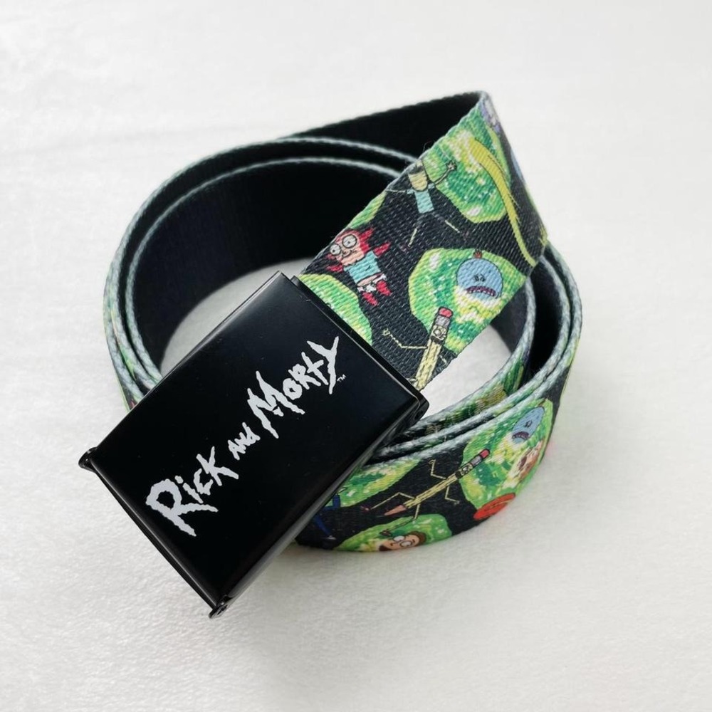 Rick and Morty Cartoon Green and‎ Black Belt
